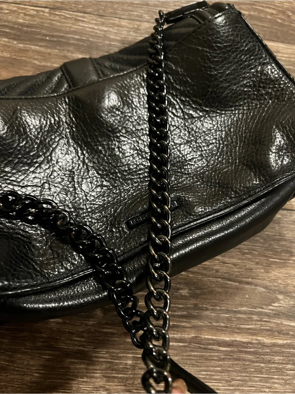 Rebecca Minkoff Black Small Love Quilted Chevron Crossbody bag